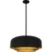 Quoizel - Four Light Pendant - Frankie - Matte Black- Union Lighting Luminaires Decor