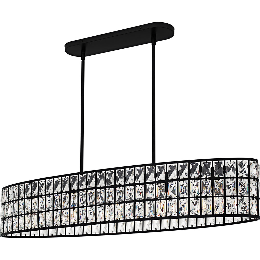 Quoizel - Five Light Linear Chandelier - Gibson - Matte Black- Union Lighting Luminaires Decor