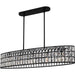 Quoizel - Five Light Linear Chandelier - Gibson - Matte Black- Union Lighting Luminaires Decor
