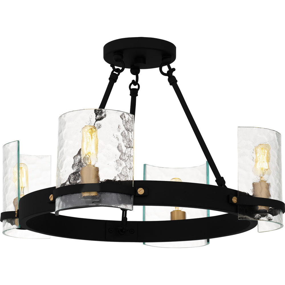 Quoizel - Four Light Semi-Flush Mount - Gloucester - Matte Black- Union Lighting Luminaires Decor