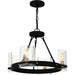 Quoizel - Four Light Chandelier - Gloucester - Matte Black- Union Lighting Luminaires Decor