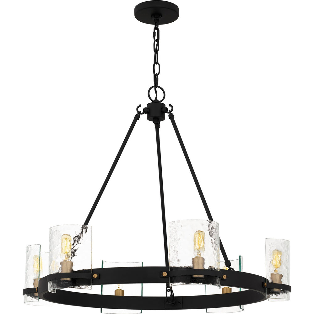 Quoizel - Six Light Chandelier - Gloucester - Matte Black- Union Lighting Luminaires Decor