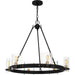 Quoizel - Six Light Chandelier - Gloucester - Matte Black- Union Lighting Luminaires Decor