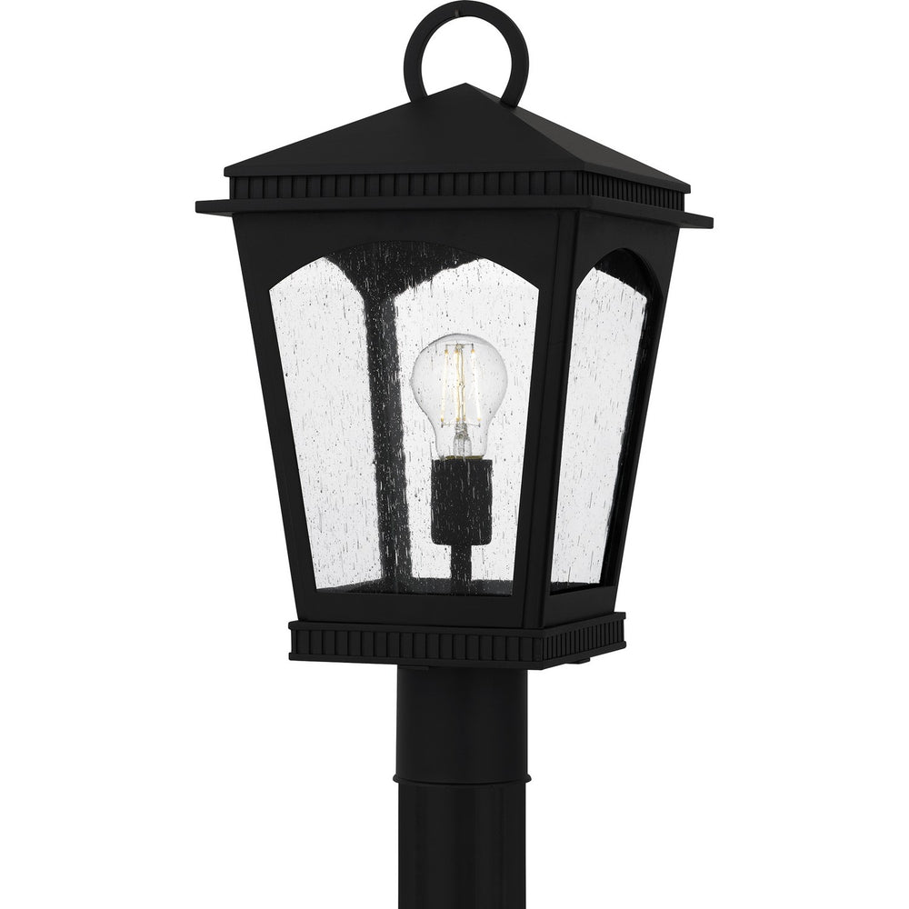 Quoizel - One Light Outdoor Post Lantern - Huck - Earth Black- Union Lighting Luminaires Decor