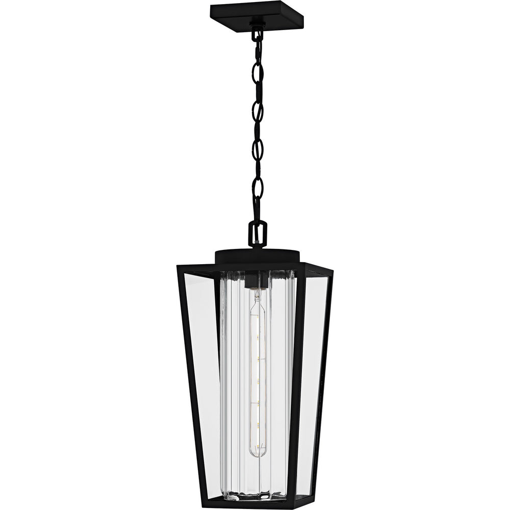 Quoizel - One Light Outdoor Hanging Lantern - Jett - Matte Black- Union Lighting Luminaires Decor