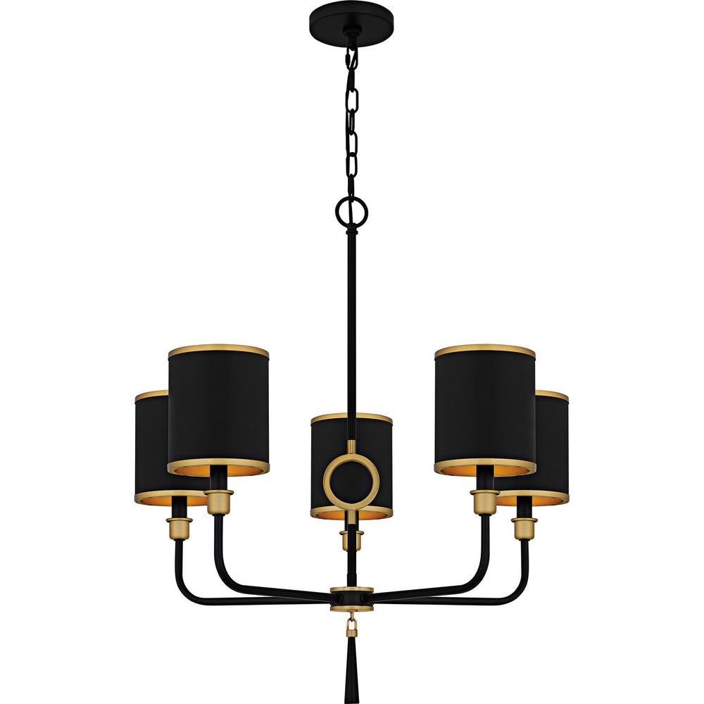 Quoizel - Five Light Chandelier - Lockery - Matte Black- Union Lighting Luminaires Decor