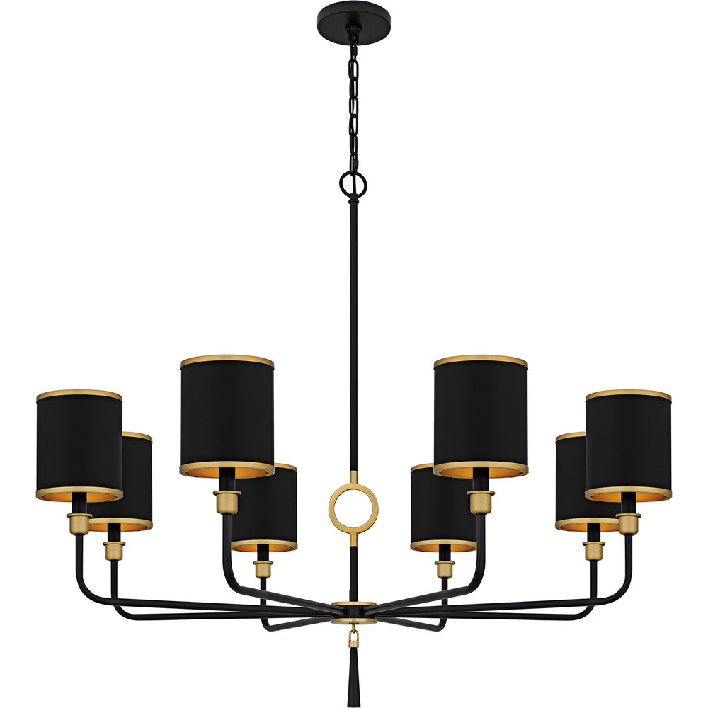 Quoizel - Eight Light Chandelier - Lockery - Matte Black- Union Lighting Luminaires Decor