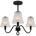 Quoizel - Three Light Semi-Flush Mount - McKinney - Matte Black- Union Lighting Luminaires Decor