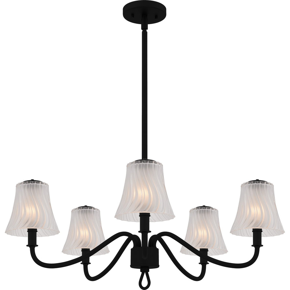 Quoizel - Five Light Chandelier - McKinney - Matte Black- Union Lighting Luminaires Decor