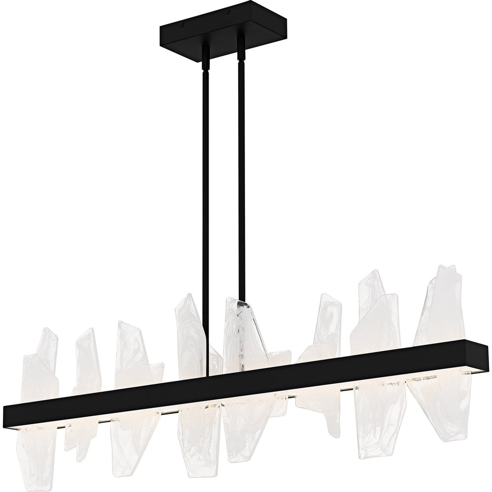Quoizel - LED Linear Chandelier - Aurelia - Matte Black- Union Lighting Luminaires Decor