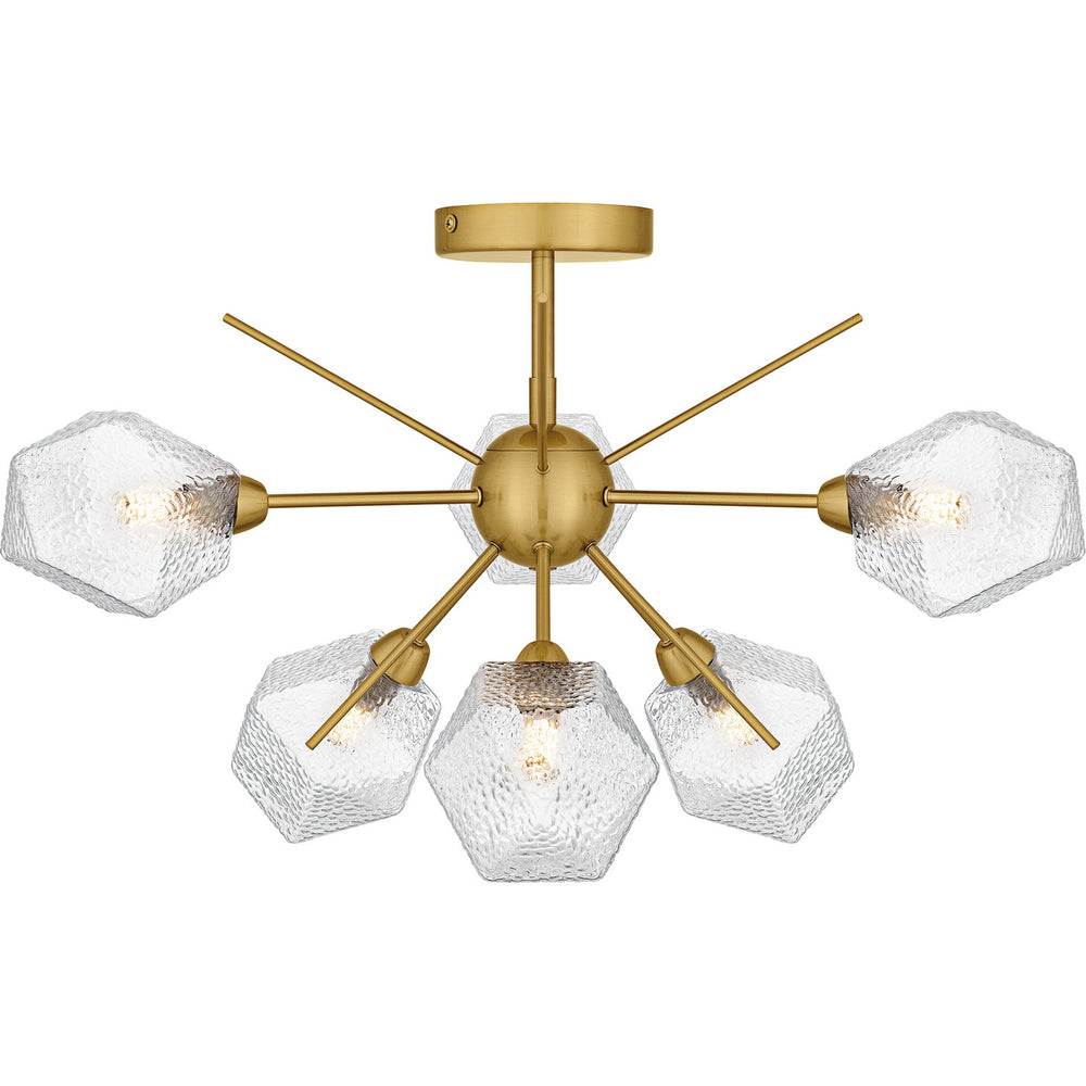 Quoizel - Six Light Semi-Flush Mount - Salvador - Brushed Gold- Union Lighting Luminaires Decor