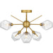 Quoizel - Six Light Semi-Flush Mount - Salvador - Brushed Gold- Union Lighting Luminaires Decor