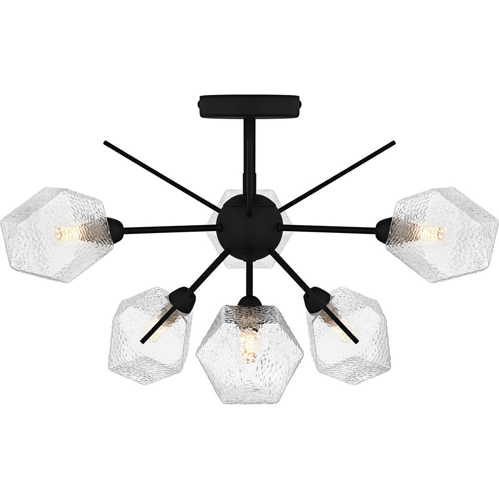 Quoizel - Six Light Semi-Flush Mount - Salvador - Earth Black- Union Lighting Luminaires Decor