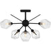 Quoizel - Six Light Semi-Flush Mount - Salvador - Earth Black- Union Lighting Luminaires Decor
