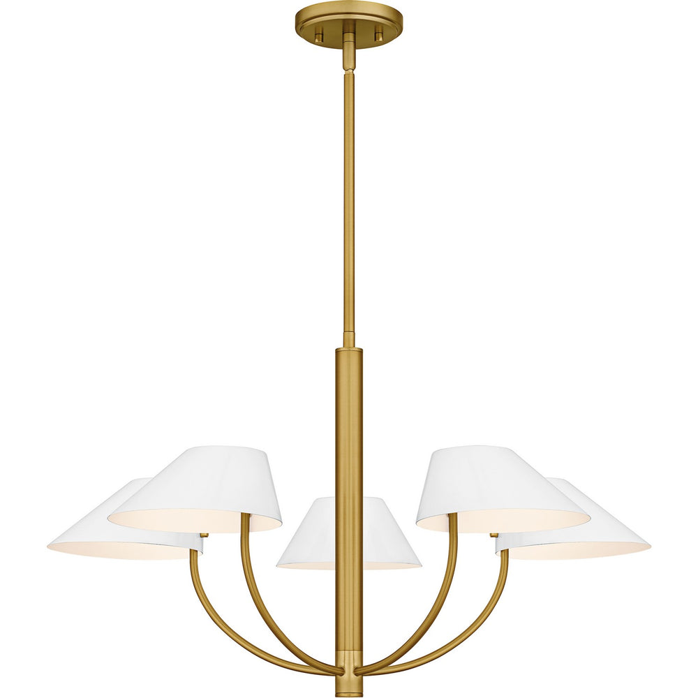Quoizel - Five Light Chandelier - Penley - Brushed Gold- Union Lighting Luminaires Decor