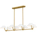 Quoizel - Eight Light Linear Chandelier - Penley - Brushed Gold- Union Lighting Luminaires Decor
