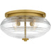 Quoizel - Four Light Flush Mount - Quoizel Flush Mount - Brushed Gold- Union Lighting Luminaires Decor