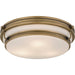 Quoizel - Three Light Flush Mount - Quoizel Flush Mount - Weathered Brass- Union Lighting Luminaires Decor