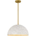 Quoizel - Three Light Pendant - Quoizel Pendant - Brushed Gold- Union Lighting Luminaires Decor