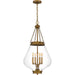 Quoizel - Four Light Pendant - Quoizel Pendant - Weathered Brass- Union Lighting Luminaires Decor