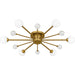 Quoizel - Six Light Semi-Flush Mount - Quoizel Semi-Flush Mount - Brushed Gold- Union Lighting Luminaires Decor