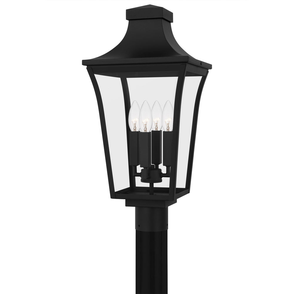 Quoizel - Four Light Outdoor Post Lantern - Quentin - Earth Black- Union Lighting Luminaires Decor