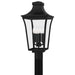 Quoizel - Four Light Outdoor Post Lantern - Quentin - Earth Black- Union Lighting Luminaires Decor