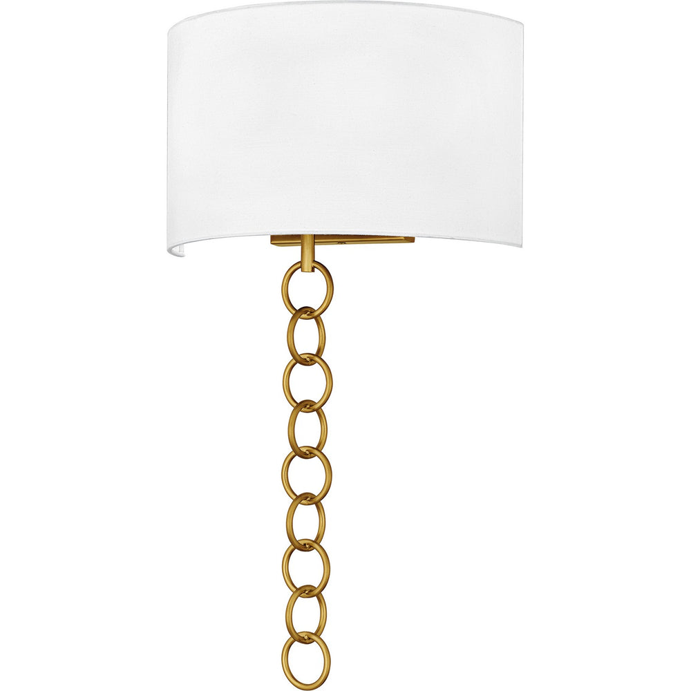 Quoizel - Two Light Wall Sconce - Quoizel Wood - Brushed Gold- Union Lighting Luminaires Decor