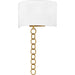 Quoizel - Two Light Wall Sconce - Quoizel Wood - Brushed Gold- Union Lighting Luminaires Decor