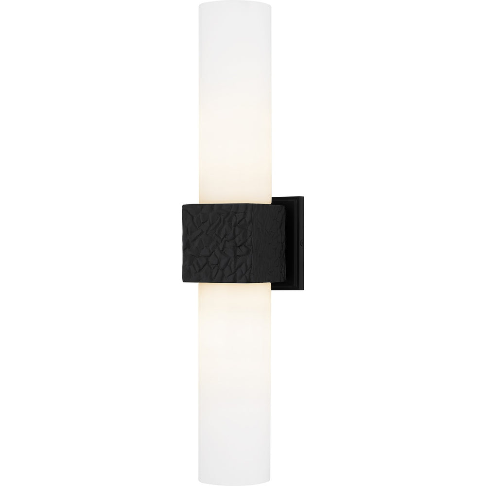 Quoizel - Two Light Wall Sconce - Quoizel Wood - Matte Black- Union Lighting Luminaires Decor