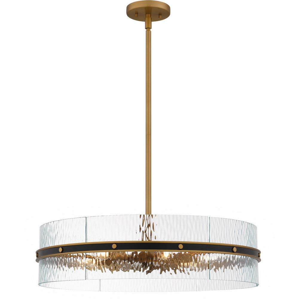Quoizel - Six Light Pendant - Reagan - Matte Black- Union Lighting Luminaires Decor