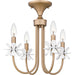Quoizel - Four Light Semi-Flush Mount - Remy - Bronze Gold- Union Lighting Luminaires Decor