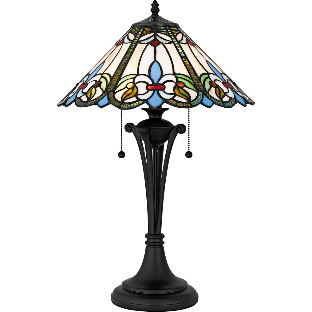 Quoizel - Two Light Table Lamp - Giles - Matte Black- Union Lighting Luminaires Decor