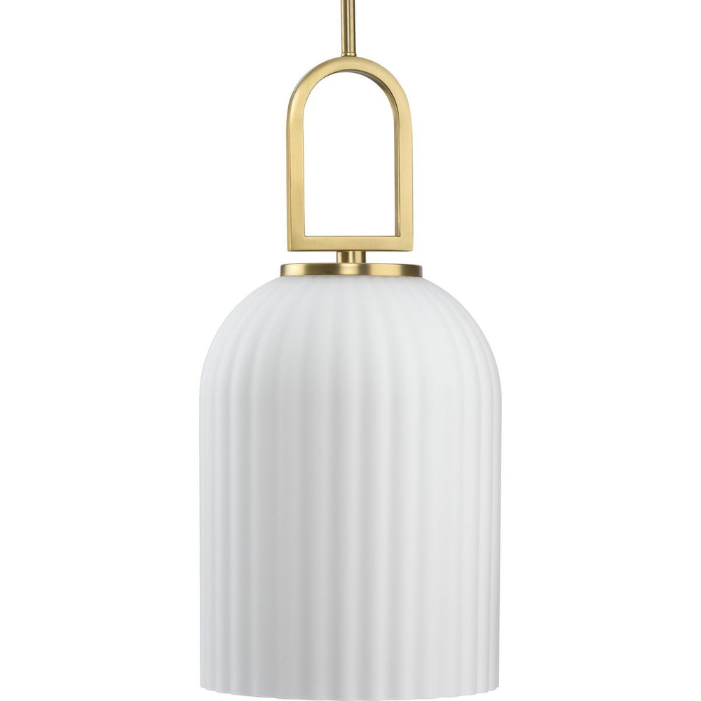 Progress Canada - One Light Pendant - Stanza - Brushed Gold- Union Lighting Luminaires Decor