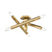 DVI Canada - Six Light Semi Flush Mount - Kestrel - Brass- Union Lighting Luminaires Decor
