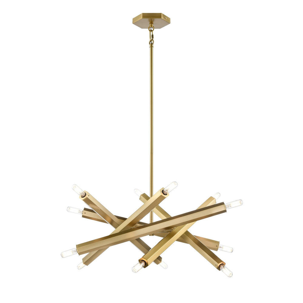 DVI Canada - 12 Light Pendant - Kestrel - Brass- Union Lighting Luminaires Decor