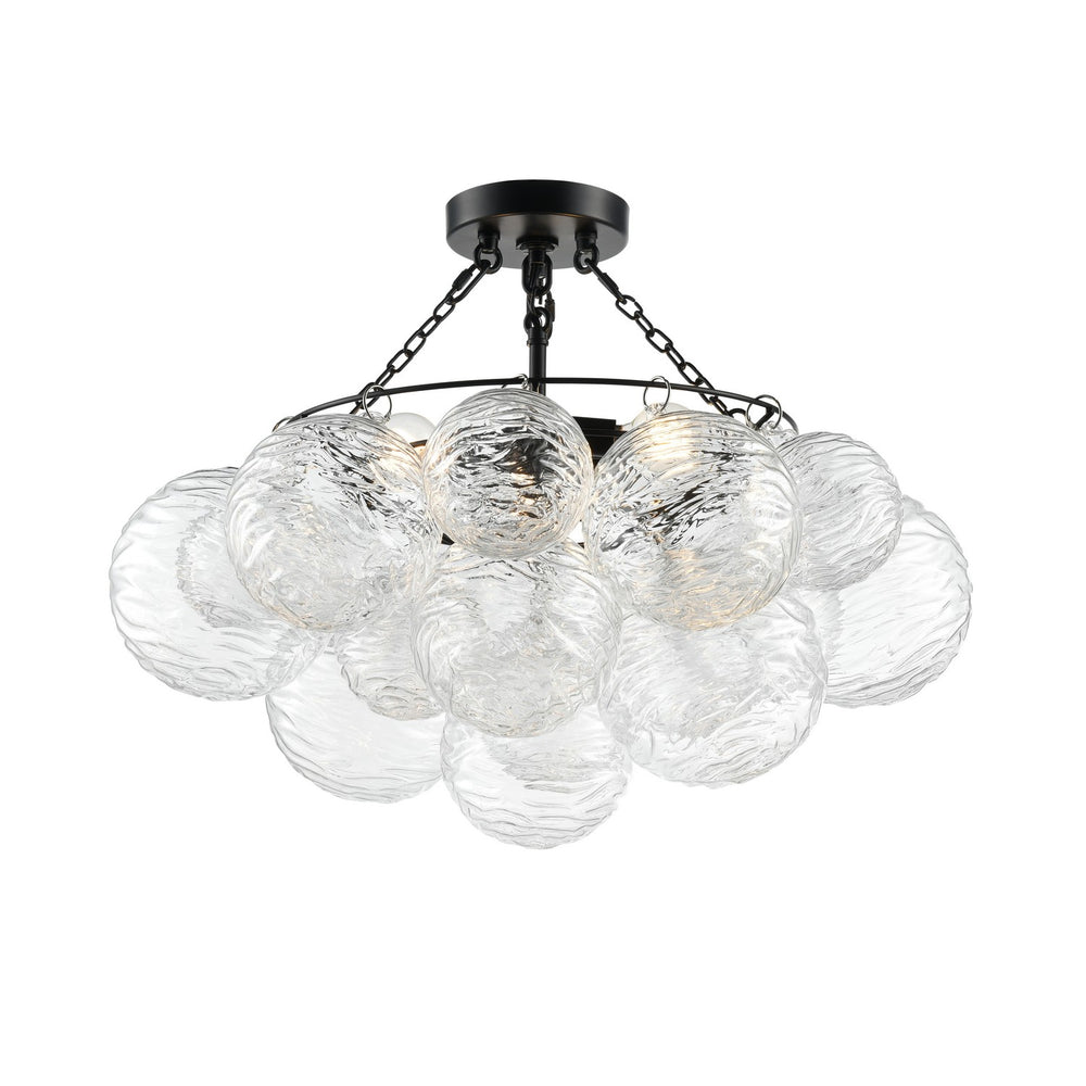 DVI Canada - Three Light Flush Mount - Comet - Ebony- Union Lighting Luminaires Decor