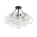 DVI Canada - Three Light Flush Mount - Comet - Ebony- Union Lighting Luminaires Decor