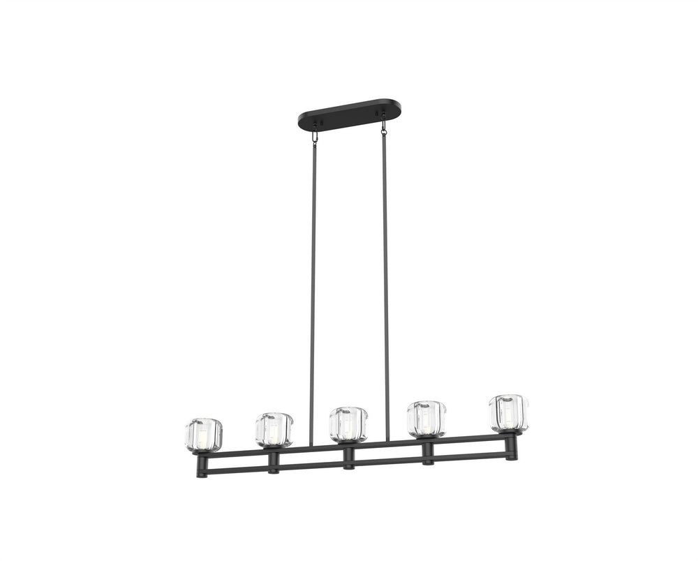 DVI Canada - Five Light Linear Pendant - Samar - Ebony- Union Lighting Luminaires Decor