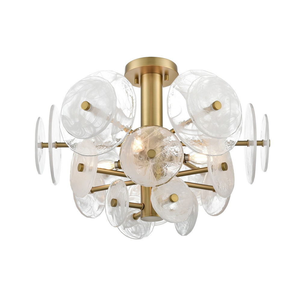 DVI Canada - Four Light Semi-Flush Mount - Carousel - Brass- Union Lighting Luminaires Decor