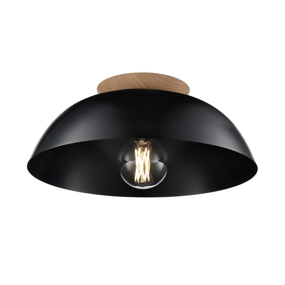 DVI Canada - One Light Dual Mount - Bergen - Ebony/Natural Wood- Union Lighting Luminaires Decor