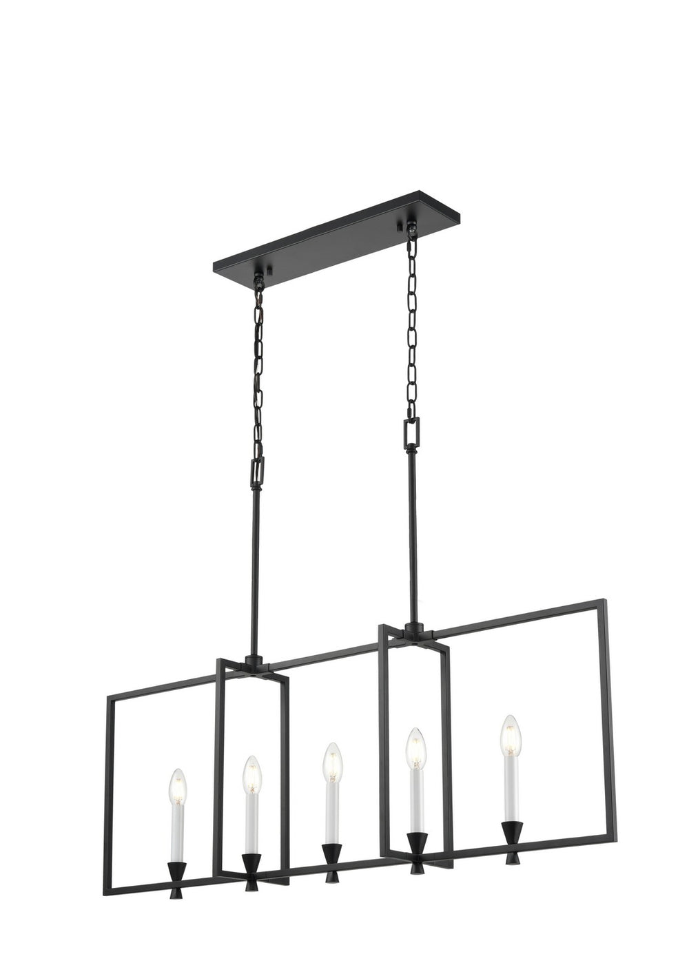 DVI Canada - Five Light Linear Pendant - Carisbrooke - Ebony- Union Lighting Luminaires Decor
