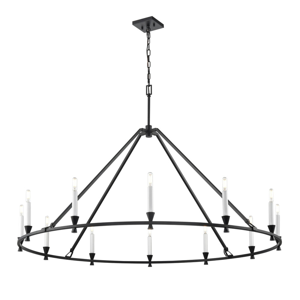 DVI Canada - 12 Light Chandelier - Carisbrooke - Ebony- Union Lighting Luminaires Decor