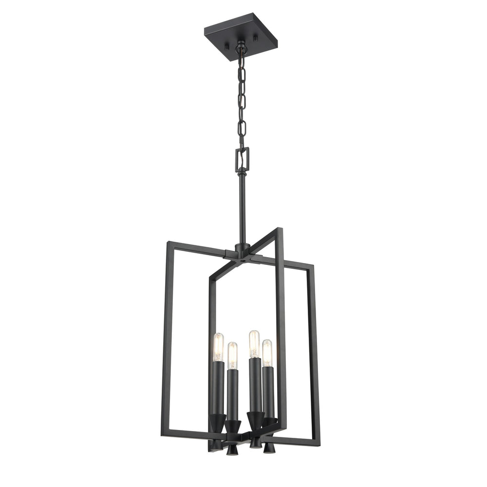 DVI Canada - Four Light Pendant - Carisbrooke - Ebony- Union Lighting Luminaires Decor