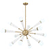 Crystorama - 12 Light Chandelier - Zodiac - Aged Brass + Matte White- Union Lighting Luminaires Decor