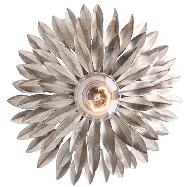 Crystorama - One Light Wall Sconce - Broche - Antique Silver- Union Lighting Luminaires Decor