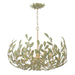 Crystorama - Six Light Chandelier - Broche - Champagne Green Tea- Union Lighting Luminaires Decor