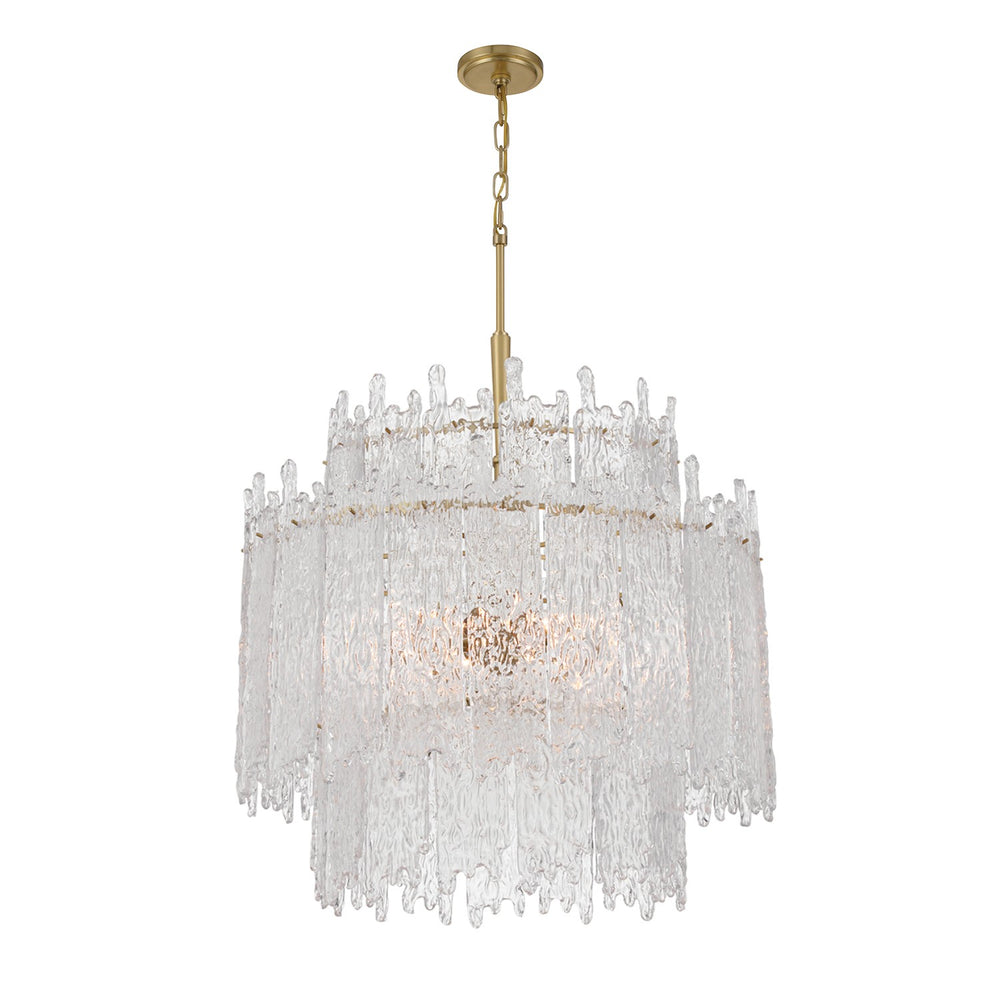 Crystorama - Eight Light Chandelier - Ackerly - Aged Brass- Union Lighting Luminaires Decor