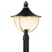 Crystorama - One Light Outdoor Post Mount - Atlas - Matte Black/Textured Gold- Union Lighting Luminaires Decor