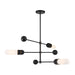 Crystorama - LED Chandelier - Capsule - Matte Black + Textured Gold- Union Lighting Luminaires Decor